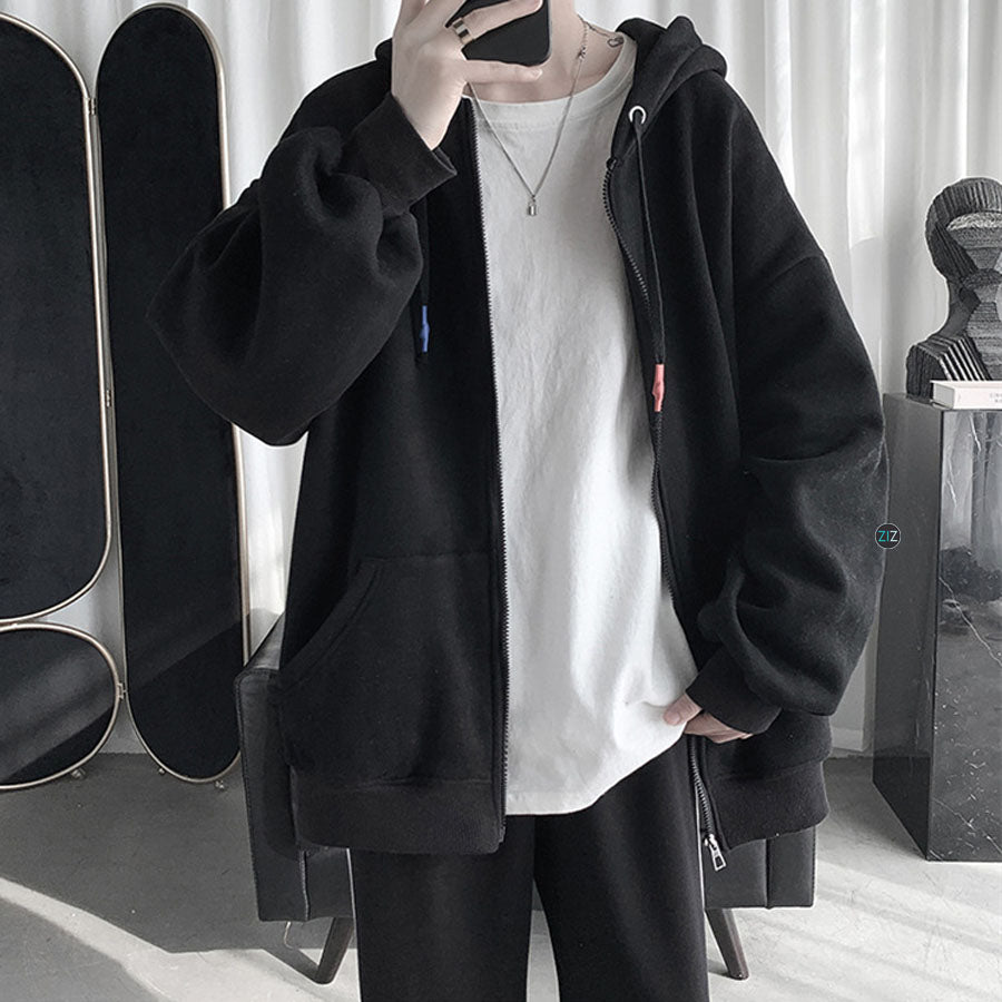Áo khoác Hoodie Nam Nữ form rộng đẹp cao cấp đen – ZiZoou Store - Streetwear